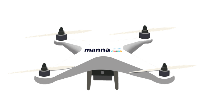 Drone voando na cidade